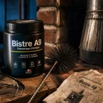 bistre a9 avis : pot de ramonage chimique noir près du foyer