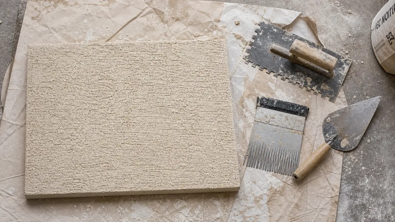 Crépi gratté beige : texture et taloche pour façade