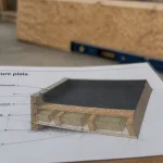 Charpente pour toiture plate : coupe technique isolant, OSB et membrane d’étanchéité