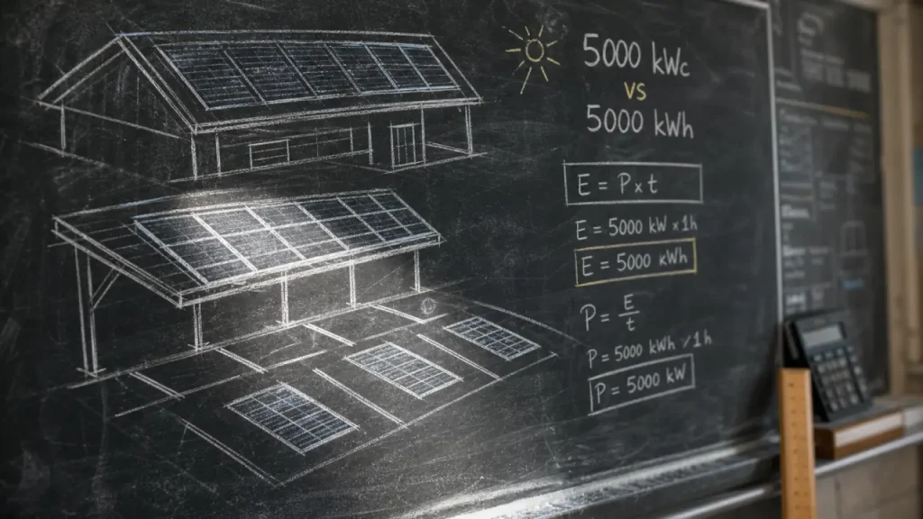 Combien de panneaux photovoltaïques pour 5000 kW : puissance et surface