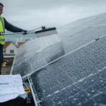 Devis nettoyage panneaux solaires Calais avec eau déminéralisée et méthode sûre