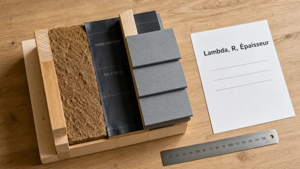 Isolation thermique du bois : enveloppe complète (ossature, isolant, pare-vapeur, bardage)