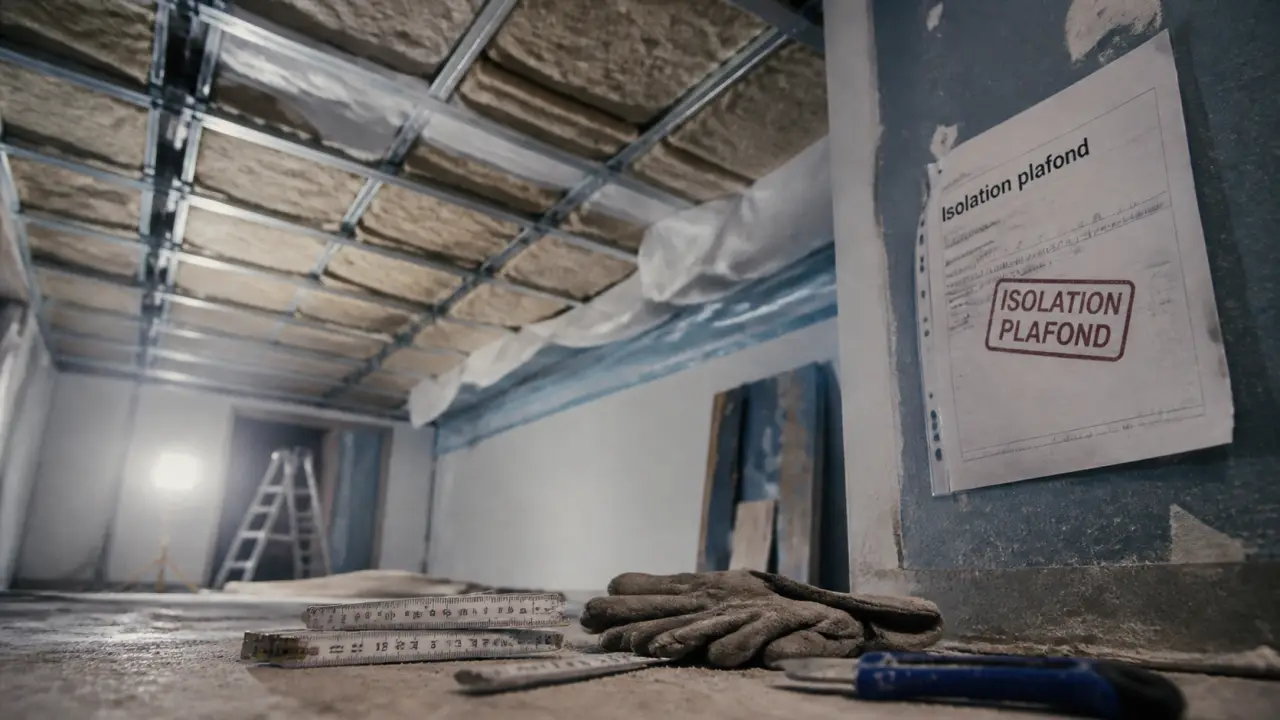 Isolation thermique plafond : faux plafond et pare-vapeur en rénovation