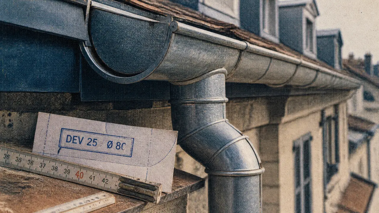 Naissance gouttière zinc DEV 25 Ø 80