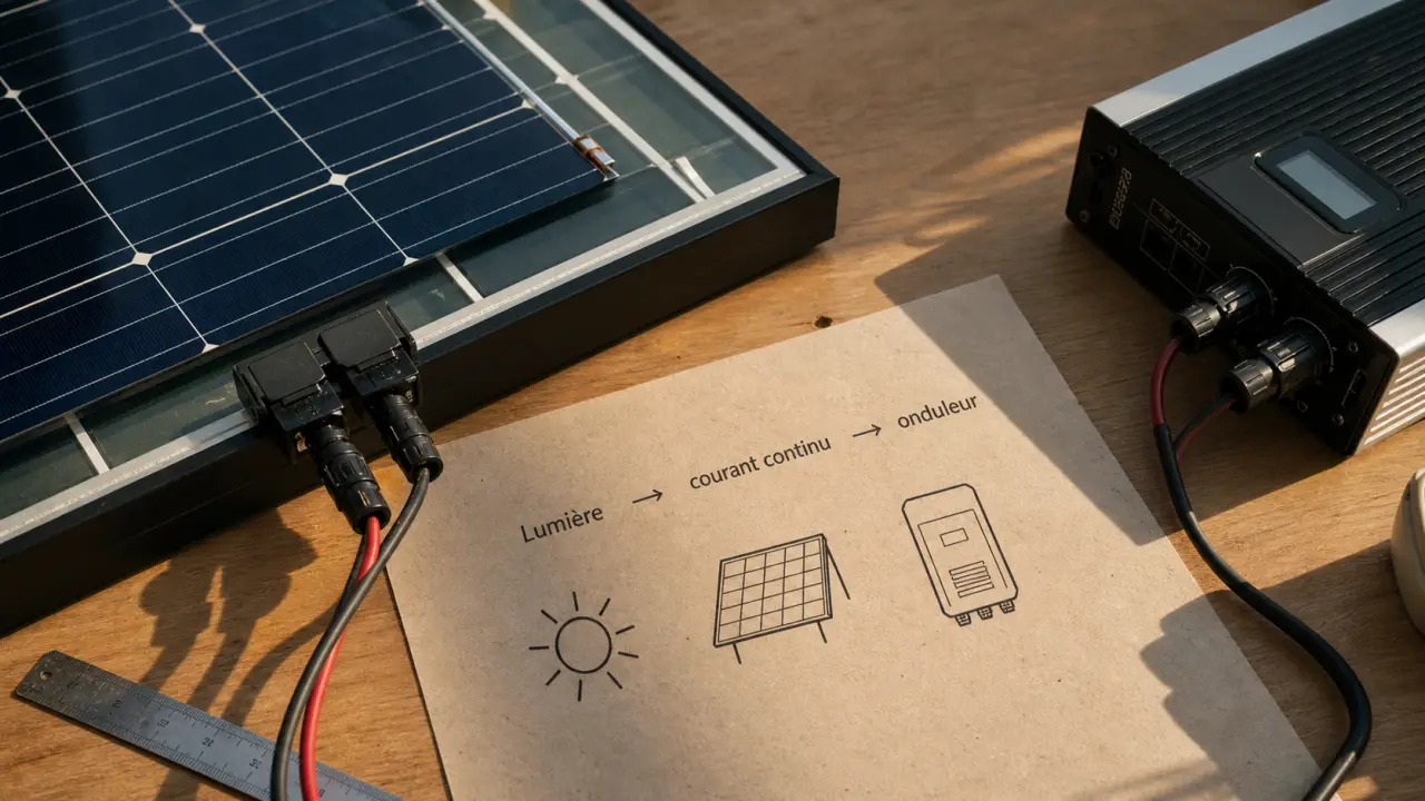 Panneaux photovoltaïques definition : cellule, courant continu et onduleur