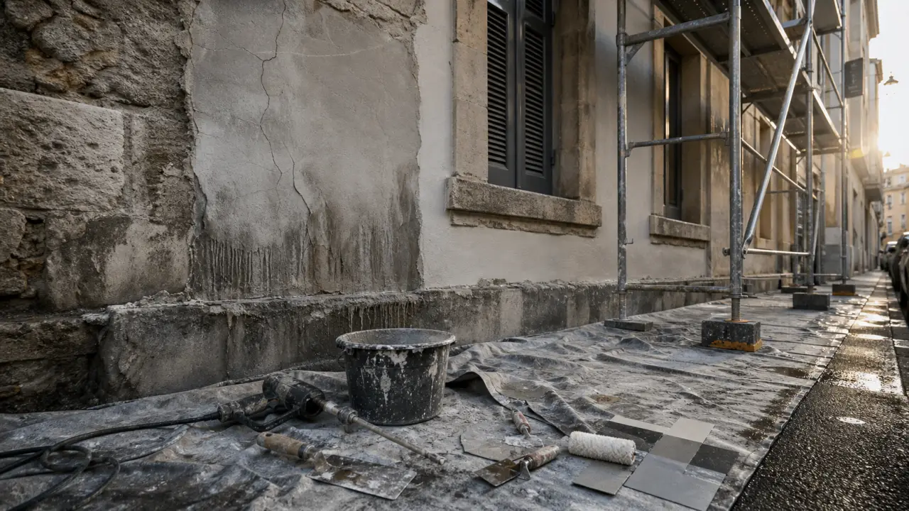 ravalement facade saint etienne : traiter l’humidité avant la peinture