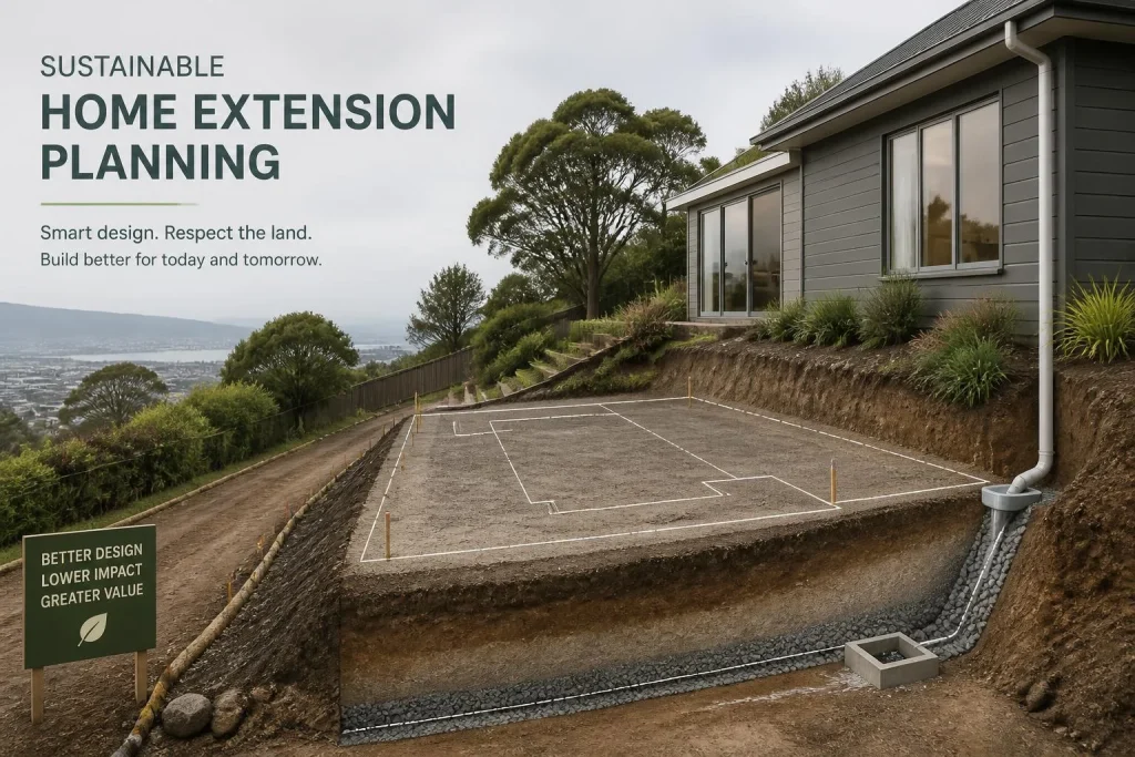 Terrain en pente, drainage et fondations : les trois leviers d’une extension durable