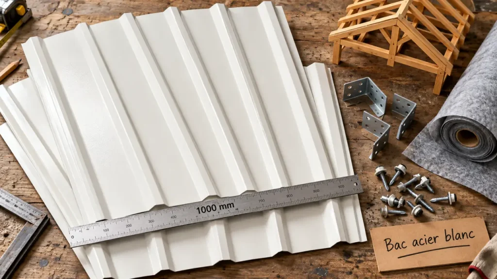 Bac acier blanc : le bon profil, la bonne épaisseur et une toiture sans condensation