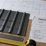 Bac acier dimension : largeur utile pour toiture avec 10 % de pente