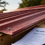 Bac acier rouge : tôle nervurée, épaisseur, pente et finition