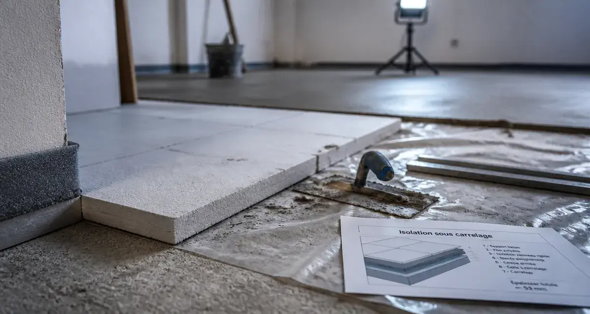 Isolation thermique sous carrelage : panneaux d’isolation avant chape, pour épaisseur sans bloquer les portes