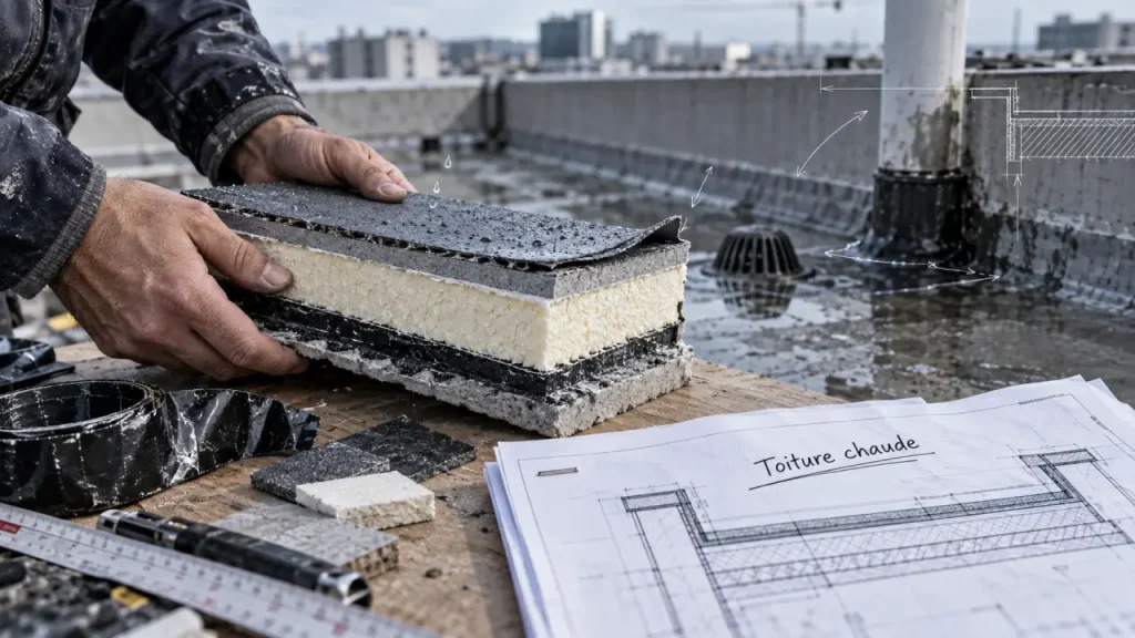 Isolation d’une toiture plate : la composition qui limite la condensation sous l’étanchéité