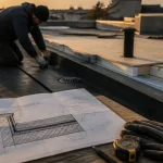 Toit plat : membrane EPDM et relevés d’étanchéité sur acrotère