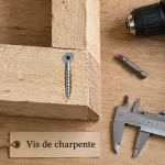 Vis bois charpente à tête fraisée ou hexagonale sur bois de charpente