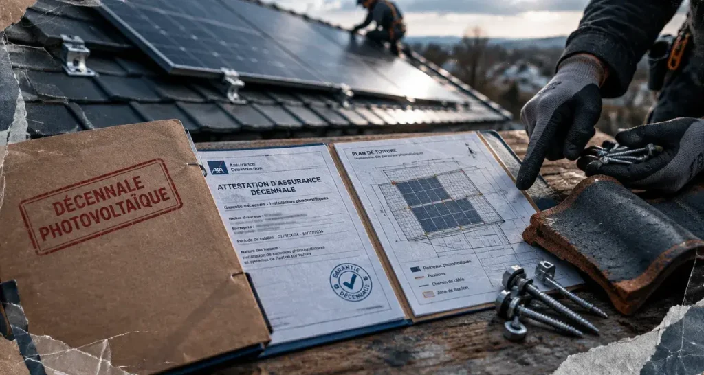 Assurance decennale photovoltaique : attestation et pose sur toiture solaire