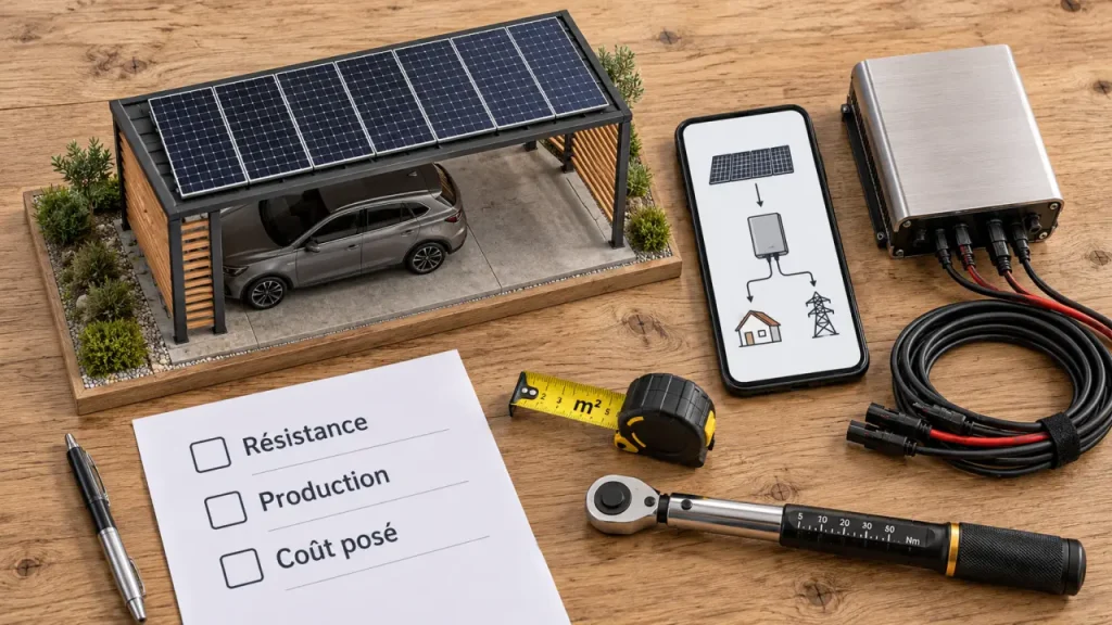Panneaux solaires sur carport : un abri rentable seulement si la structure et les usages suivent