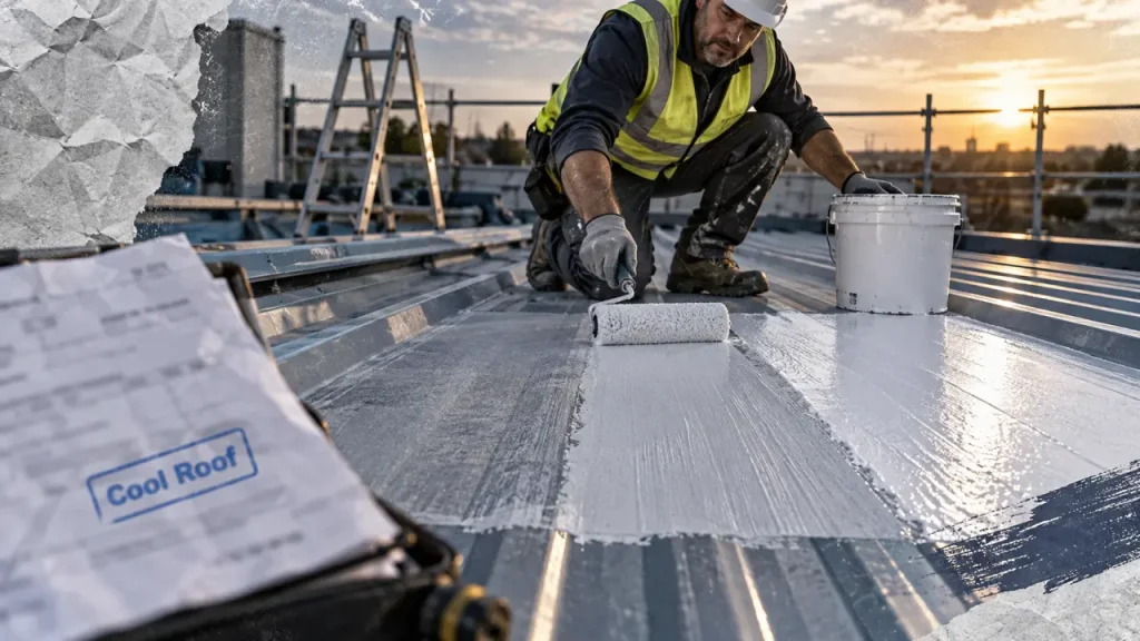 Le prix d’une peinture Cool Roof au m² dépend surtout de la toiture et de la pose
